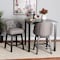 Baxton Studio Theron MidCentury  Grey Fabric and Espresso Brown Finished Wood 2Piece Swivel Counter Stool Set 225-2PC-12972-ZORO - alternate 1